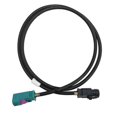 Durable Coaxial FAKRA HSD LVDS 4 Pin Cable , Straight HSD Female To Male Cable